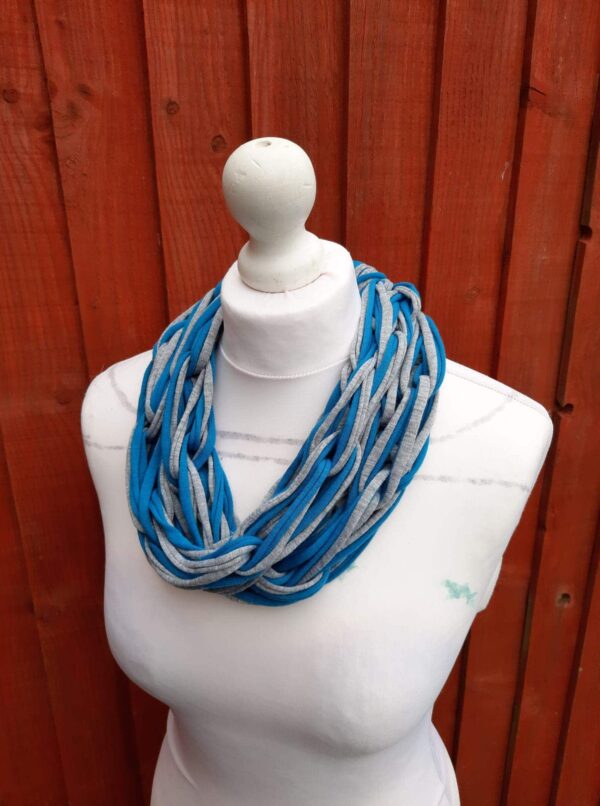 Arm knit i-cord T Shirt yarn infinity scarf - main product image