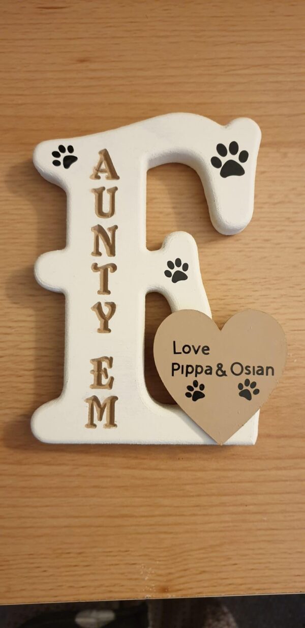 Engraved wooden letter - product image 4