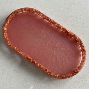 Rose Gold Resin Jewellery Trinket Tray: placeholder image (loading)
