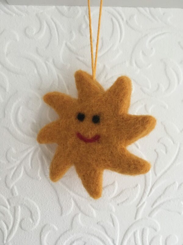 Needle felt hanging Sun - product image 4