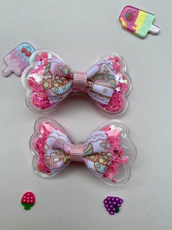 Mini Bow Shaker Hair Clip/Sparkly Hair Clip/Girls Hair Clip/Baby Hair Clip - product image 2