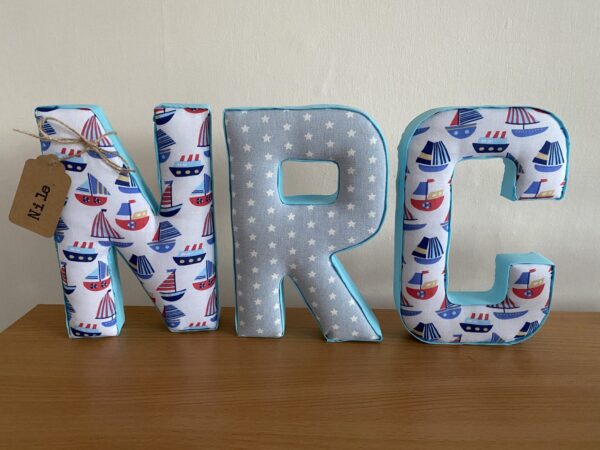 Decorative handmade padded fabric letters - product image 4