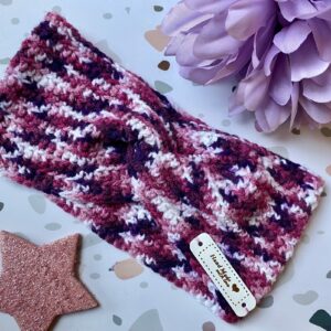 Crochet headband mixed colours