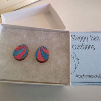 Easter egg earrings | Laser engraved hand painted - main product image