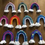 Macrame Rainbow Keyring