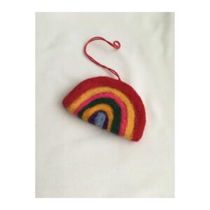 Needle felt hanging rainbow