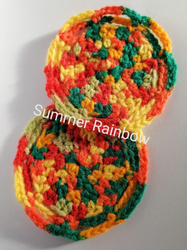 Handmade Crochet Rainbow Coasters - product image 3