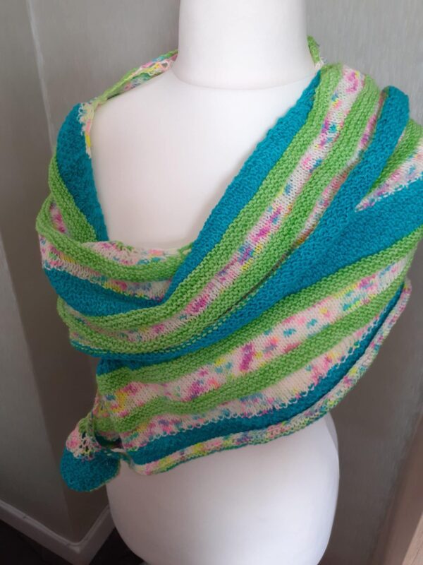 Springtime stripes shawl - main product image