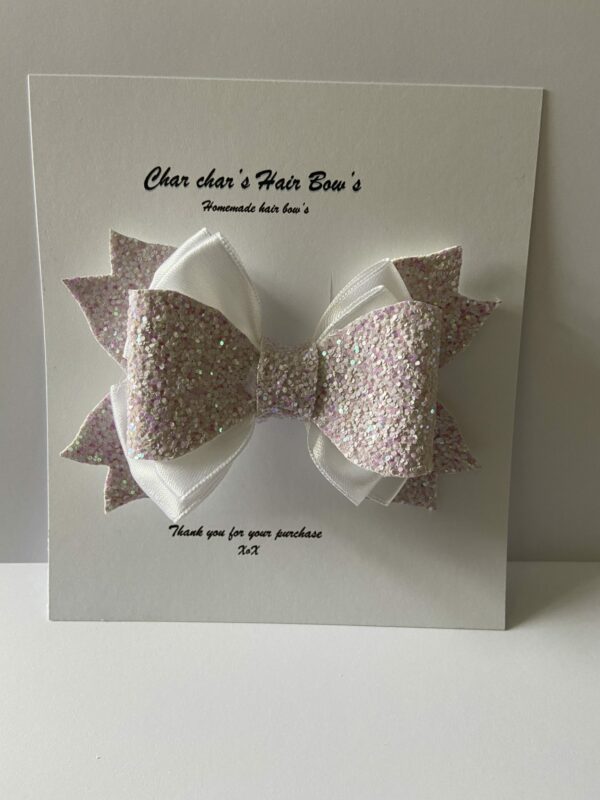 Glitter triple hair bow - product image 4