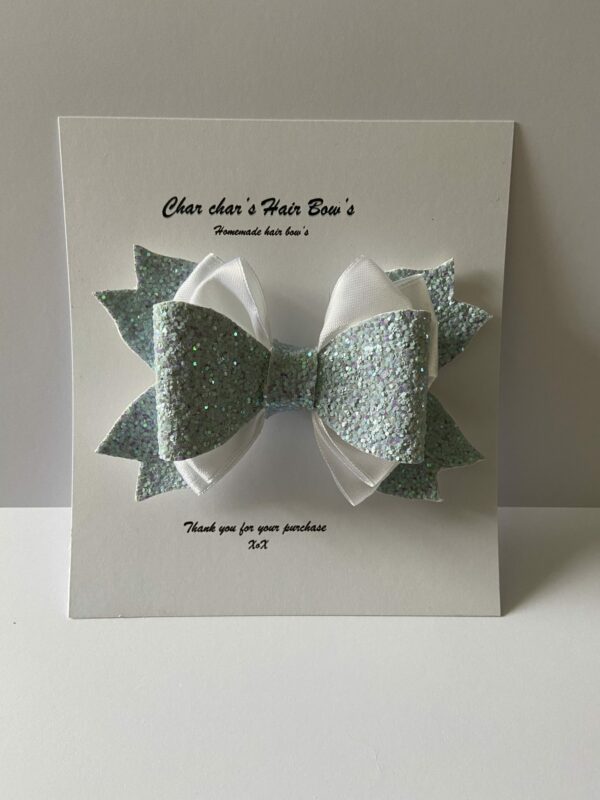 Glitter triple hair bow - product image 5