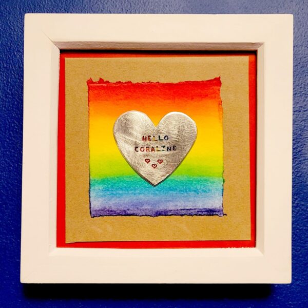 Framed Personalised Pewter Heart - product image 4