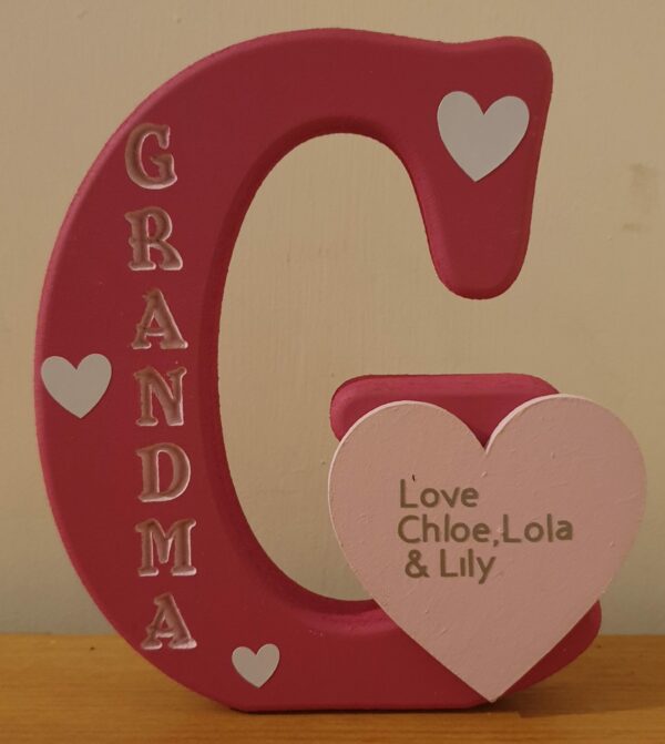 Engraved wooden letter - product image 2