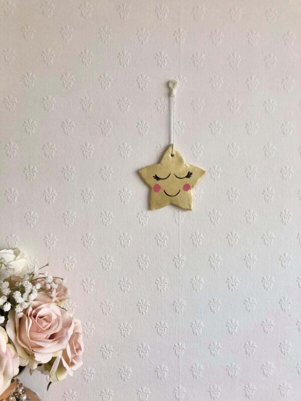 Handmade gold colour hanging star decoration/kids room/nursery decor and Ornament - product image 2