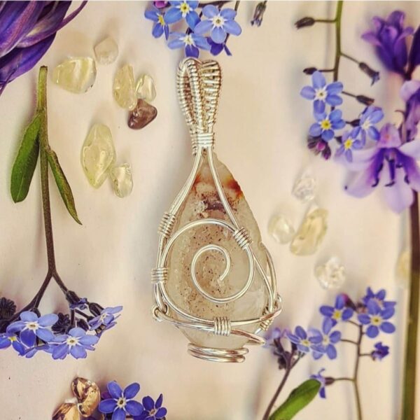 Teardrop Quartz Geode Pendant - main product image