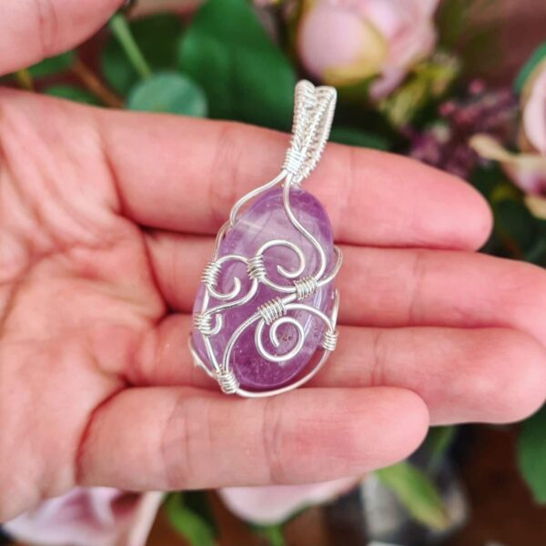 Sterling-silver Wrapped Amethyst Pendant - main product image