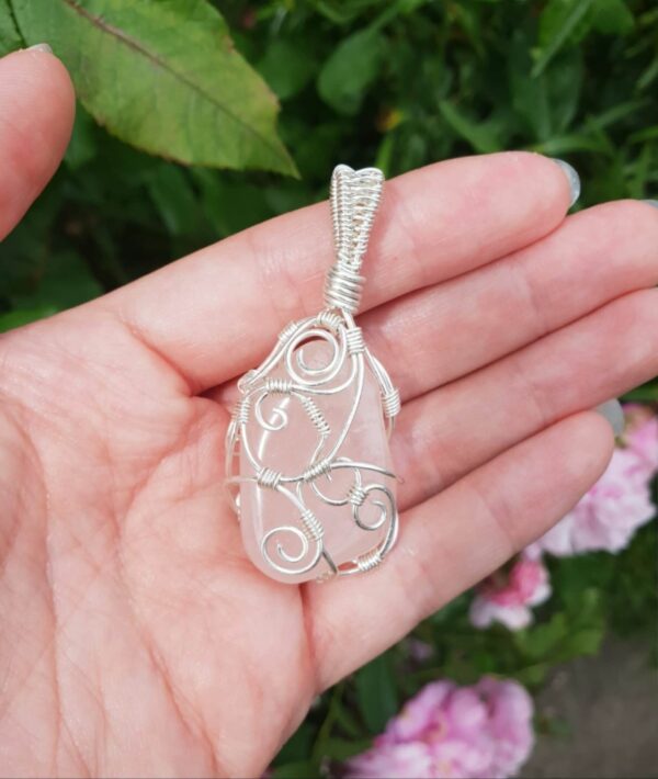 Sterling-silver Rose Quartz Pendant - product image 4