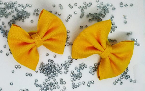 Set of two cute 3″ pigtail bows - product image 4