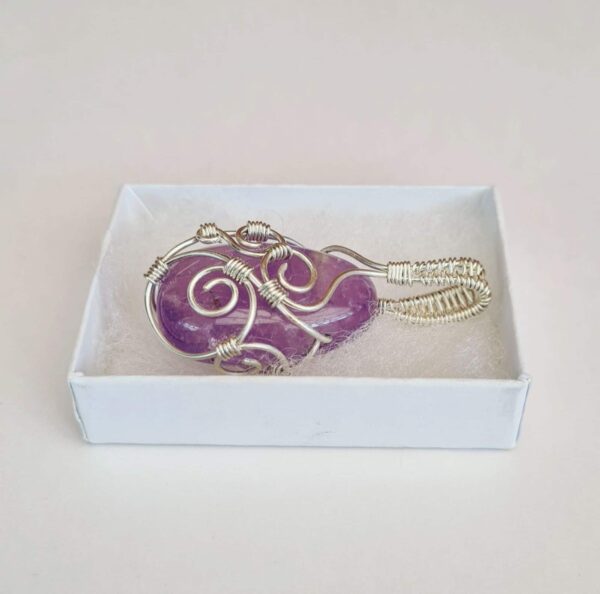 Sterling-silver Wrapped Amethyst Pendant - product image 5