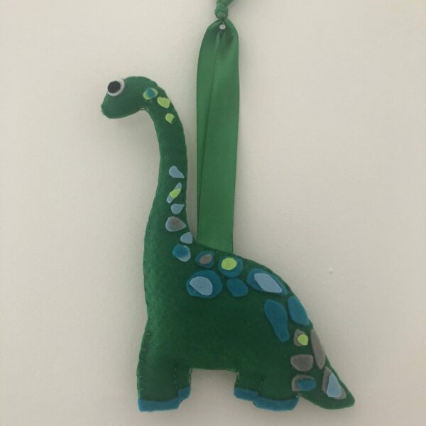 Felt dinosaur wall hanging - main product image