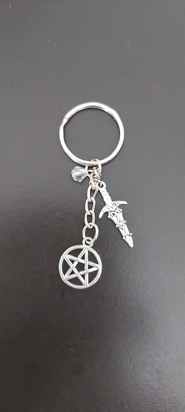 Wicca inspired keyring - main product image