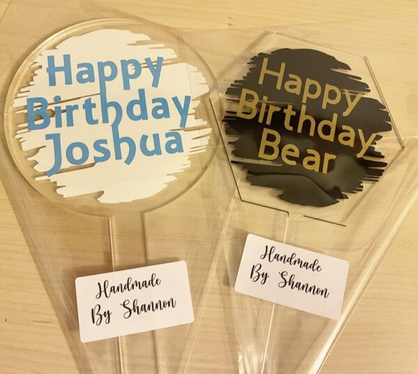 Personalised Acrylic Cake Topper - product image 2