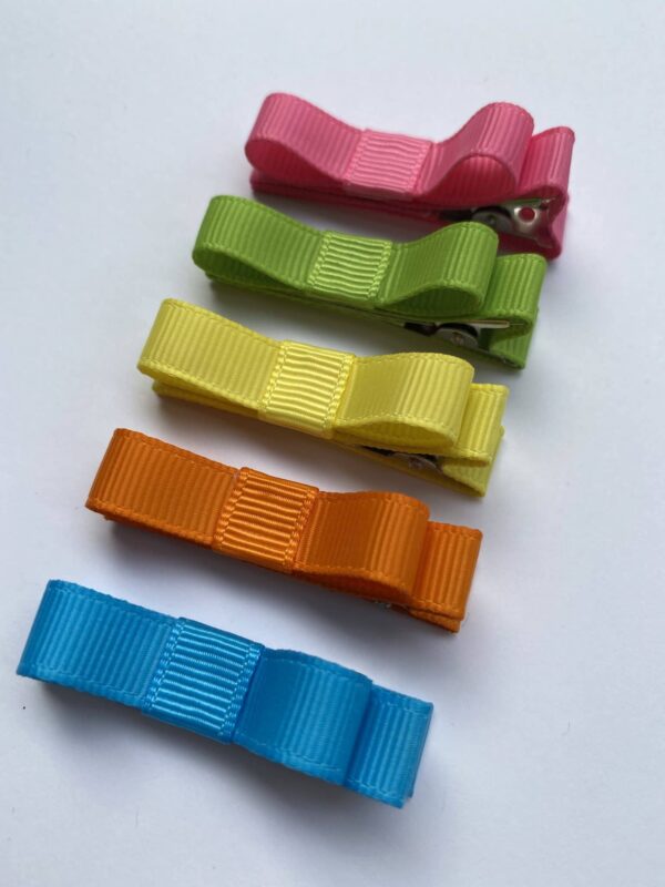 Fringe clips/ribbon hair clips/small clips/toddler hair clips/lined hair clips - product image 2