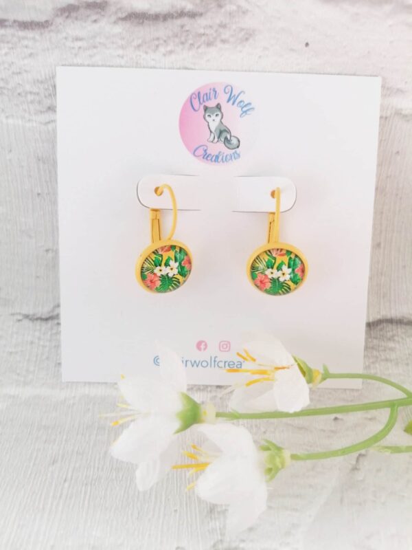 Floral print earrings - main product image