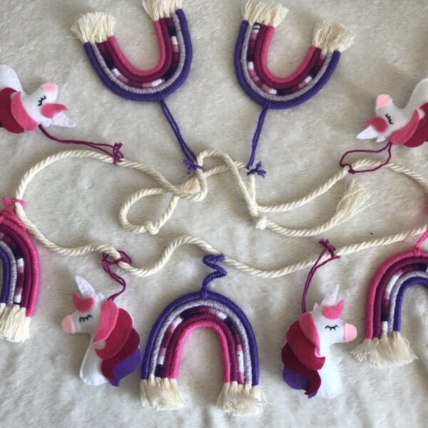 Unicorn Rainbow Bunting Garland - main product image