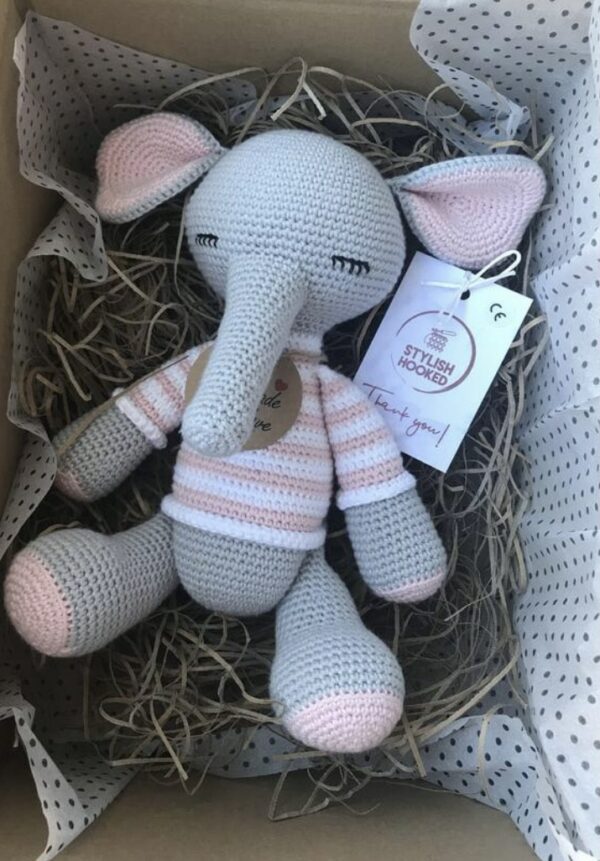 Handmade Crochet Elephant Amigurumi Soft Toy - main product image