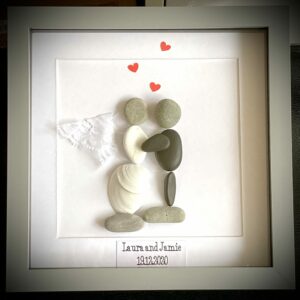 9×9 inch pebble art wedding: placeholder image (loading)