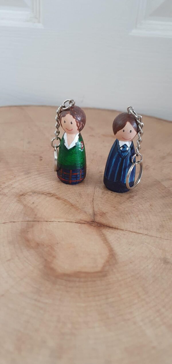 Handpainted personalised school pegdoll keyring/keepsakes - product image 2