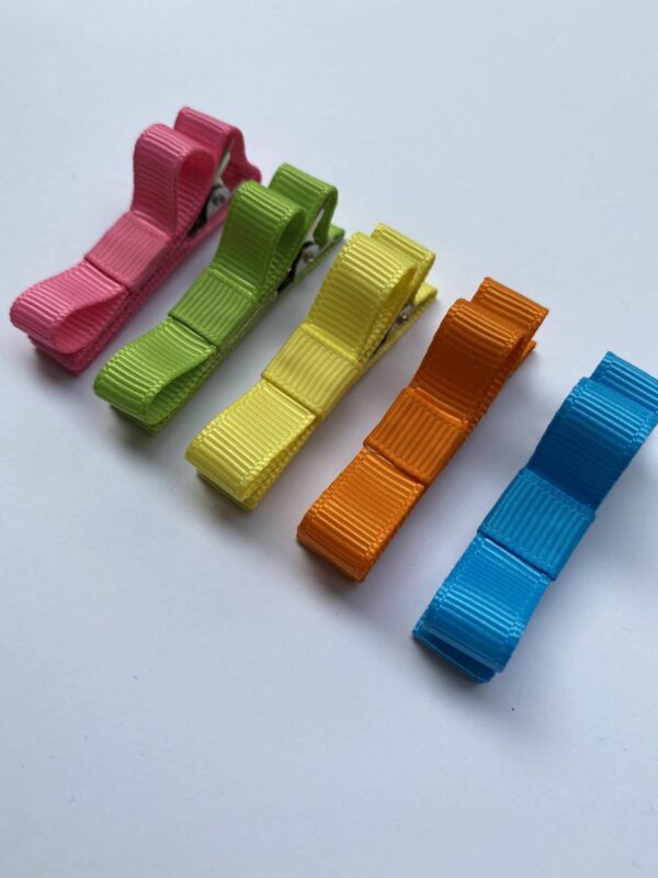 Fringe clips/ribbon hair clips/small clips/toddler hair clips/lined hair clips - product image 3