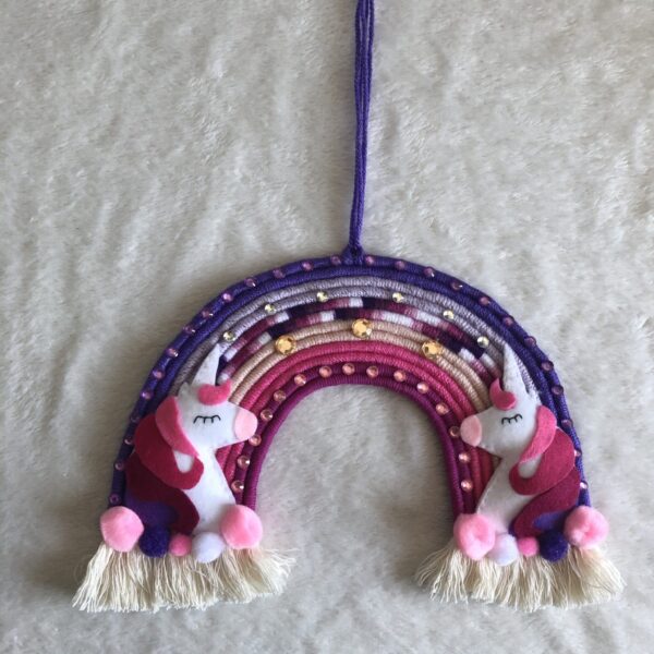 Unicorn Rainbow Macrame Hanging - main product image