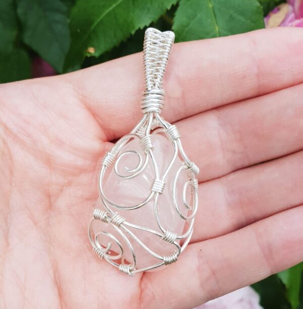 Sterling-silver Rose Quartz Pendant - product image 2