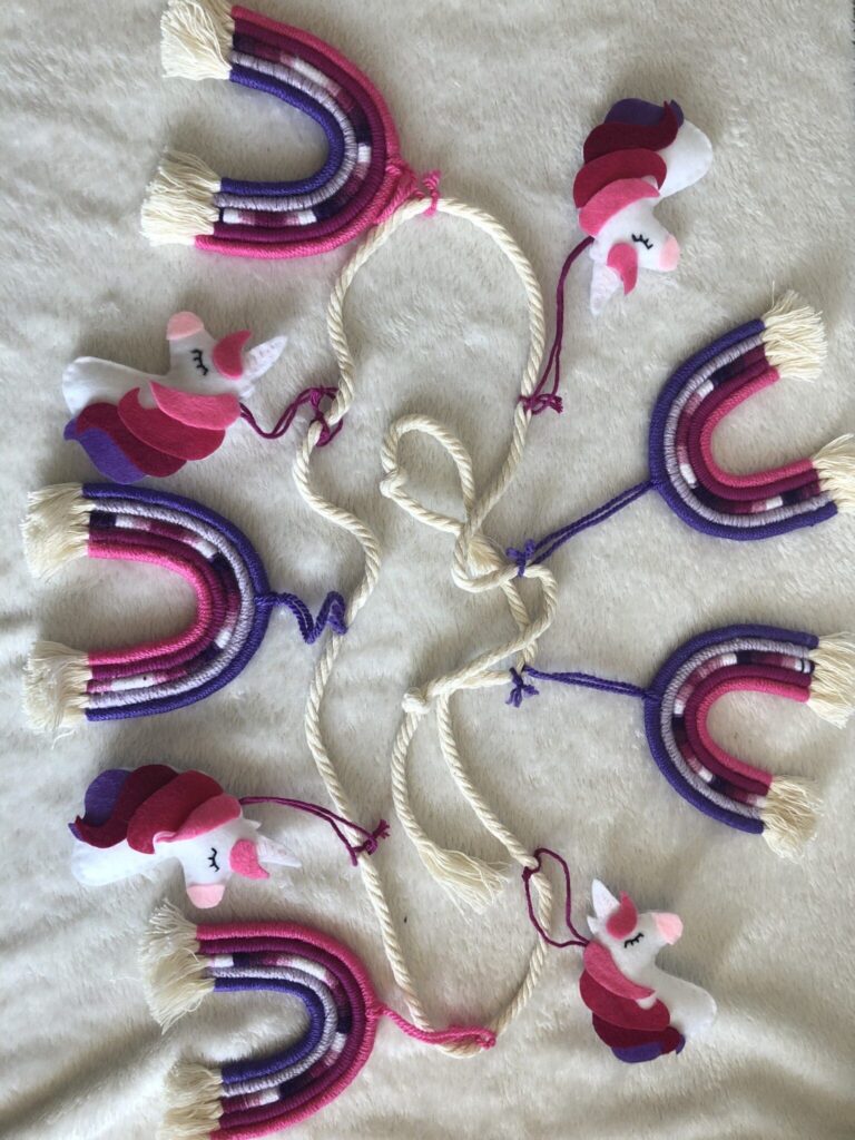 Unicorn Rainbow Bunting Garland