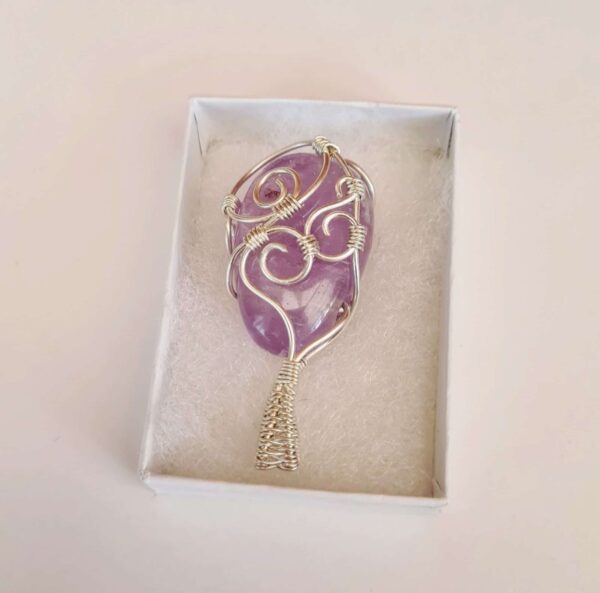 Sterling-silver Wrapped Amethyst Pendant - product image 4