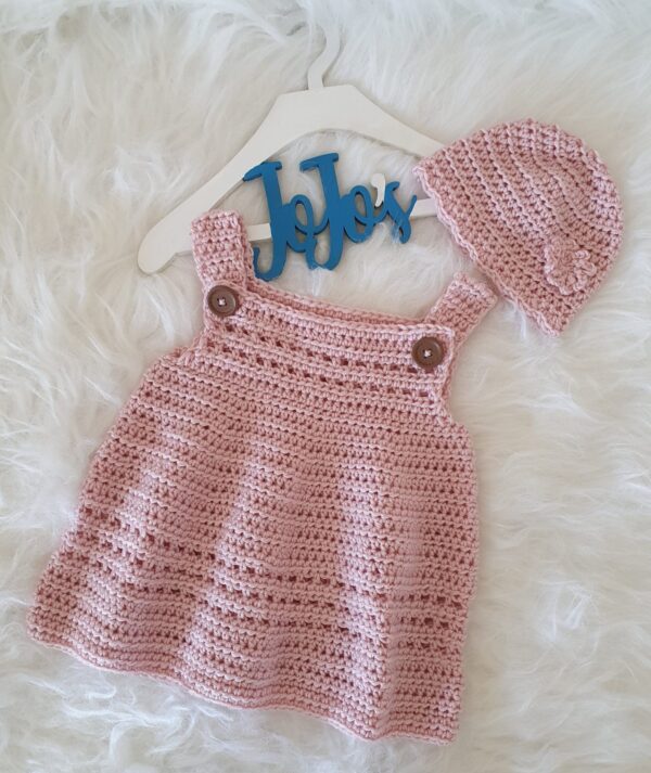 New baby dress and hat gift set - main product image