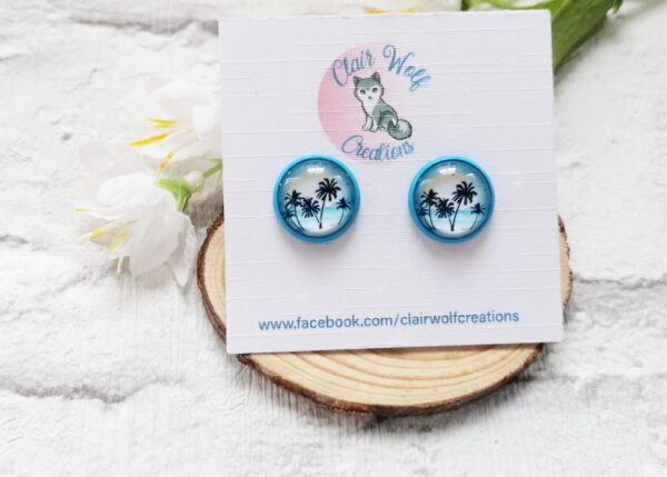 Palm tree studs - main product image