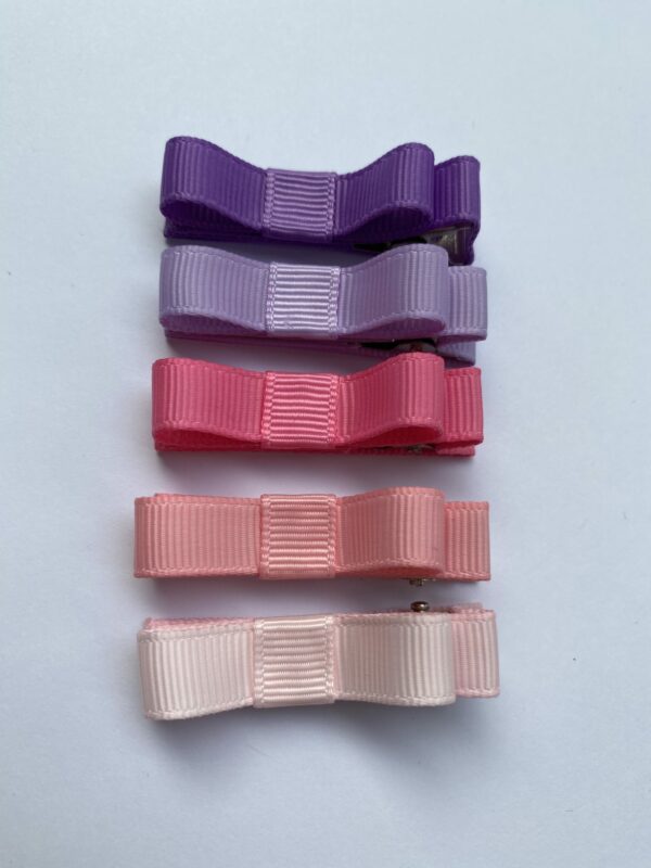 Fringe clips/ribbon hair clips/small clips/toddler hair clips/lined hair clips - main product image