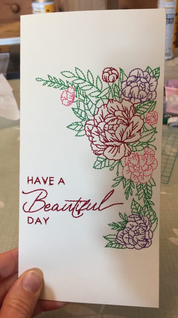 ‘Beautiful Day’ Embroidered Card - main product image