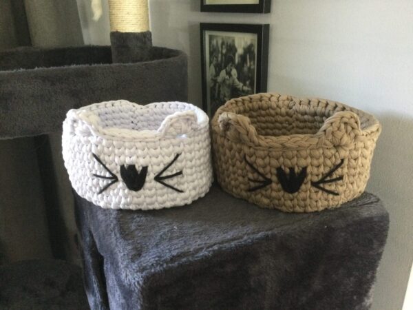 Hand crocheted cat bowl - product image 3