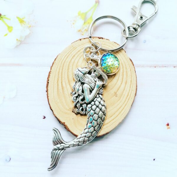 Personalised mermaid bag charm - main product image