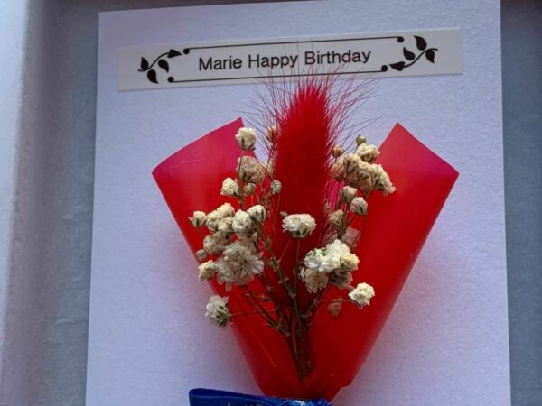 Personalised Handmade Birthday Card, Mini Dried Flower Bouquet Card with Box C419 - product image 3