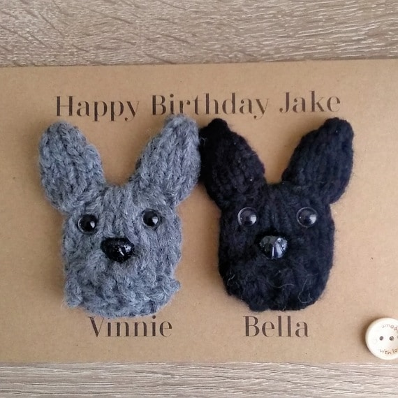 Knitted two dogs card - product image 3