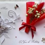 Personalised Handmade Birthday Card, 3D Luxury Dried Flower Birthday Card with BOX C424