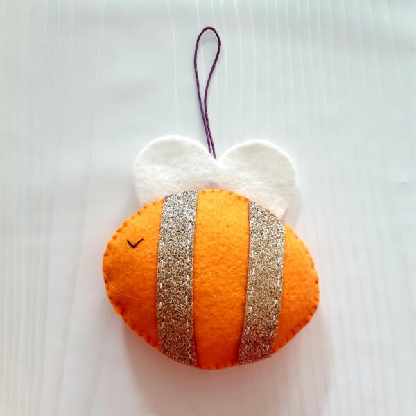 Felt Bee hanging decoration (b) - main product image