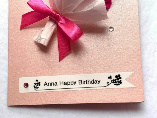 Luxury Personalised Handmade Birthday Card, Mini Dried Flower Bouquet Card with Box C420 - product image 3