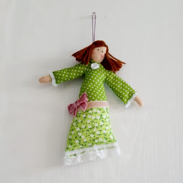 Pretty handmade hanging doll - main product image