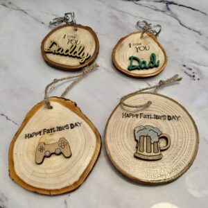 Father’s Day keyrings,magnets or gift tags