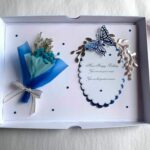 Luxury Personalised Handmade Birthday Card, Wedding Card, Dried Flower Bouquet Card with Box C425